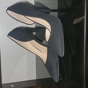 4 inch Kenjay Black Nubuck Heels
